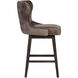 Ariana 38.75 inch Havana Dark Brown Swivel Counter Stool, Swivel